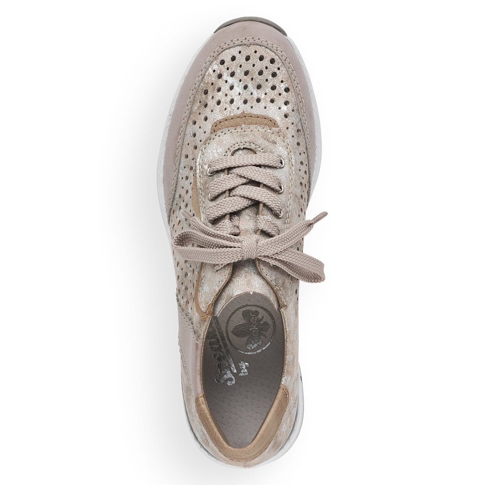 Women's Rieker N4341-60 Sneakers Beige | USA-563692