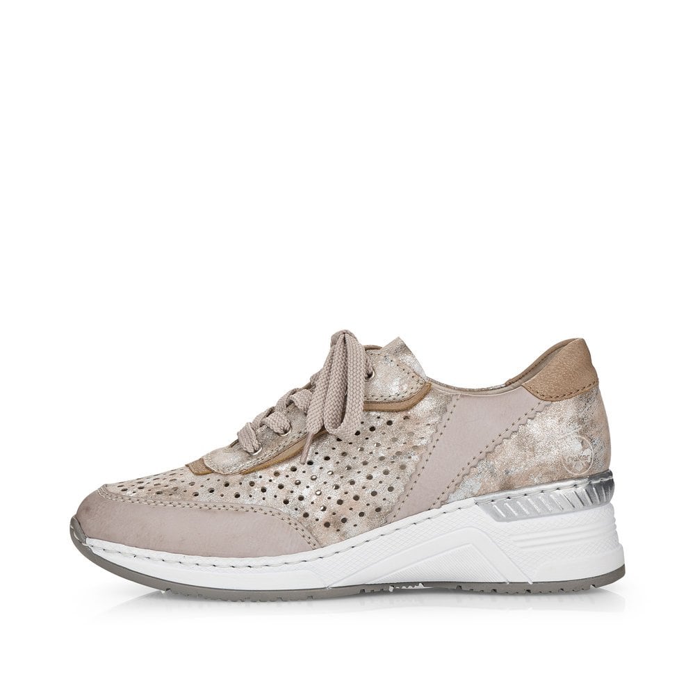 Women's Rieker N4341-60 Sneakers Beige | USA-563692