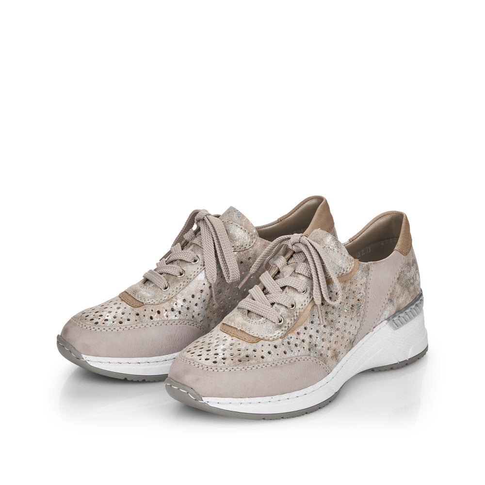 Women's Rieker N4341-60 Sneakers Beige | USA-563692