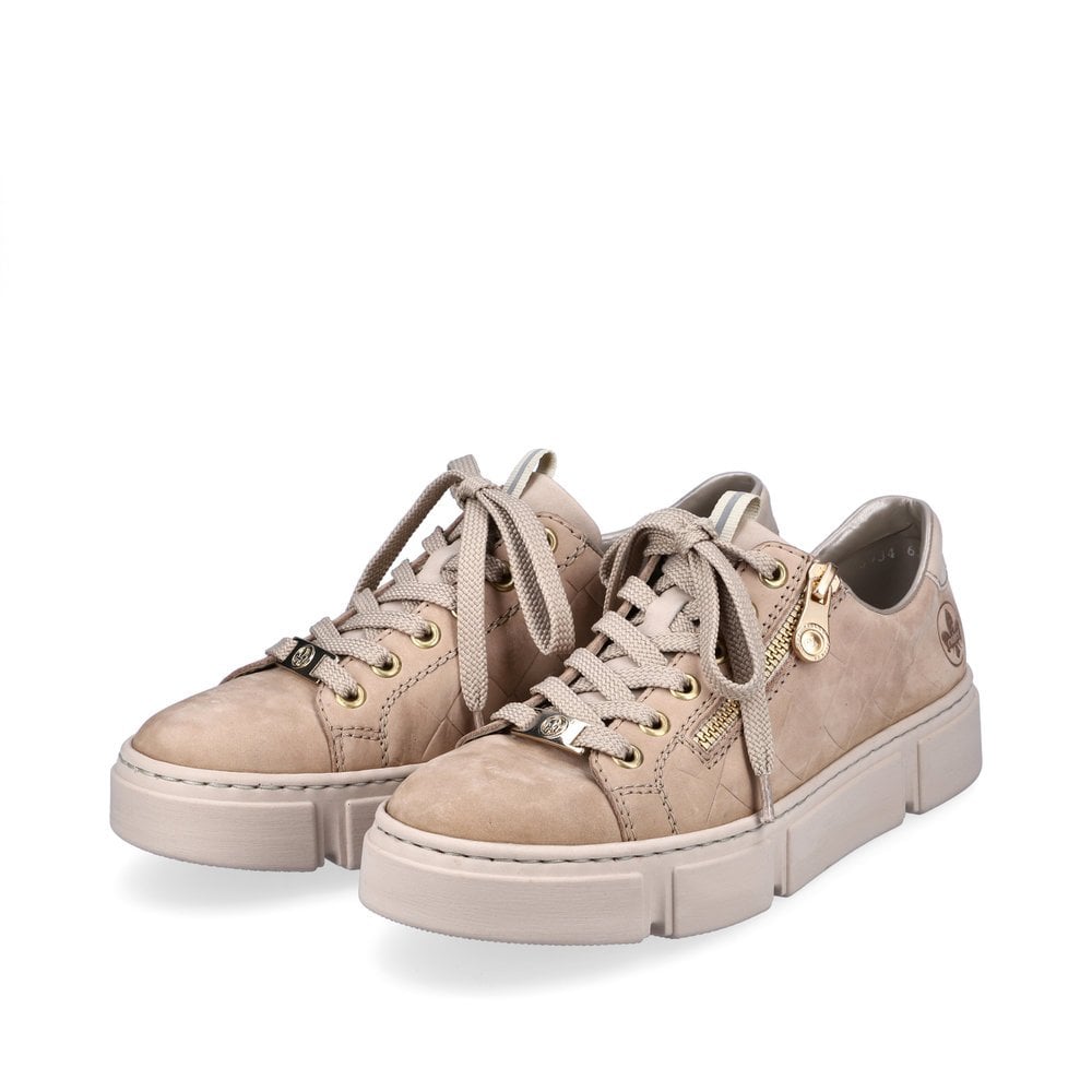 Women's Rieker N5934-63 Sneakers Beige | USA-169852