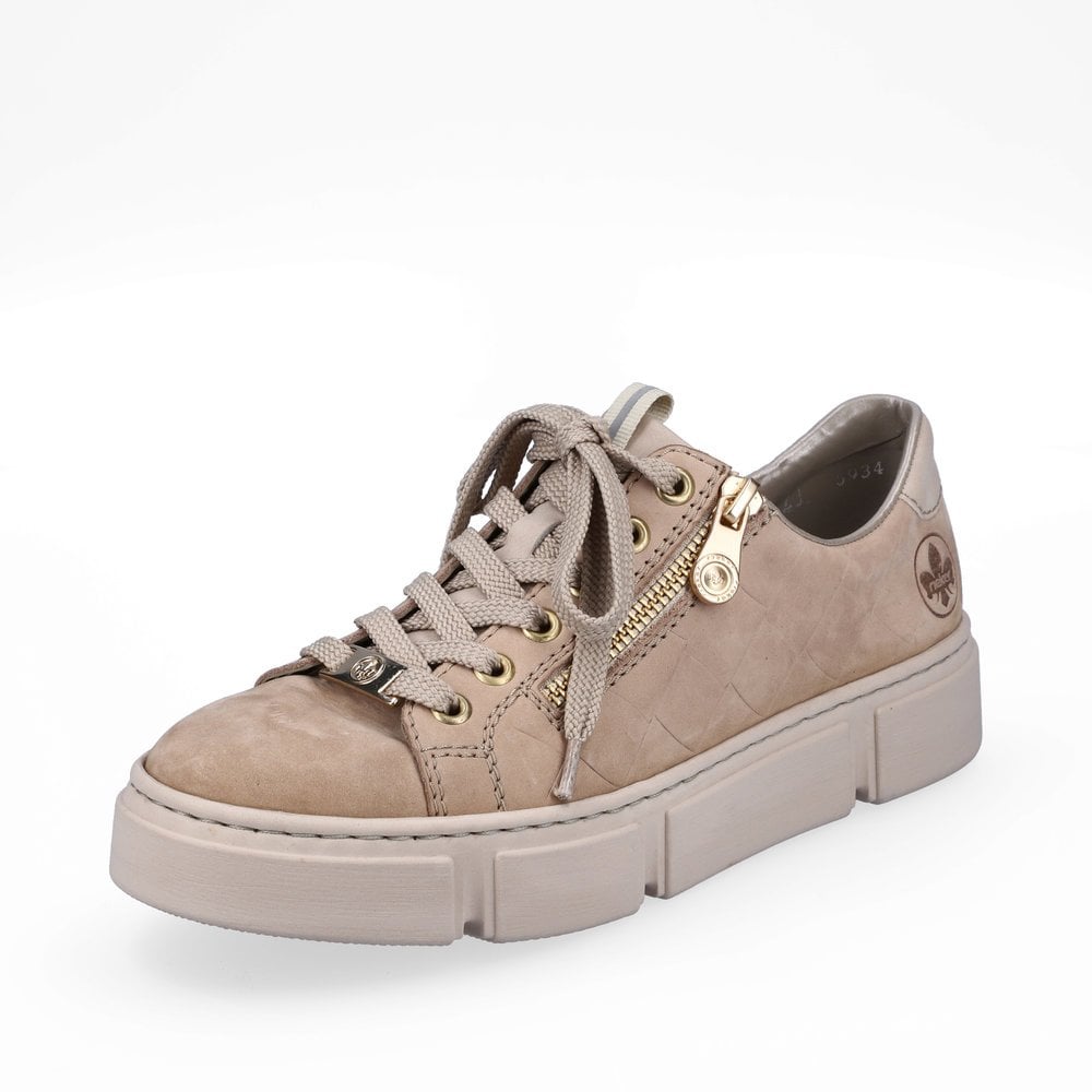 Women\'s Rieker N5934-63 Sneakers Beige | USA-169852