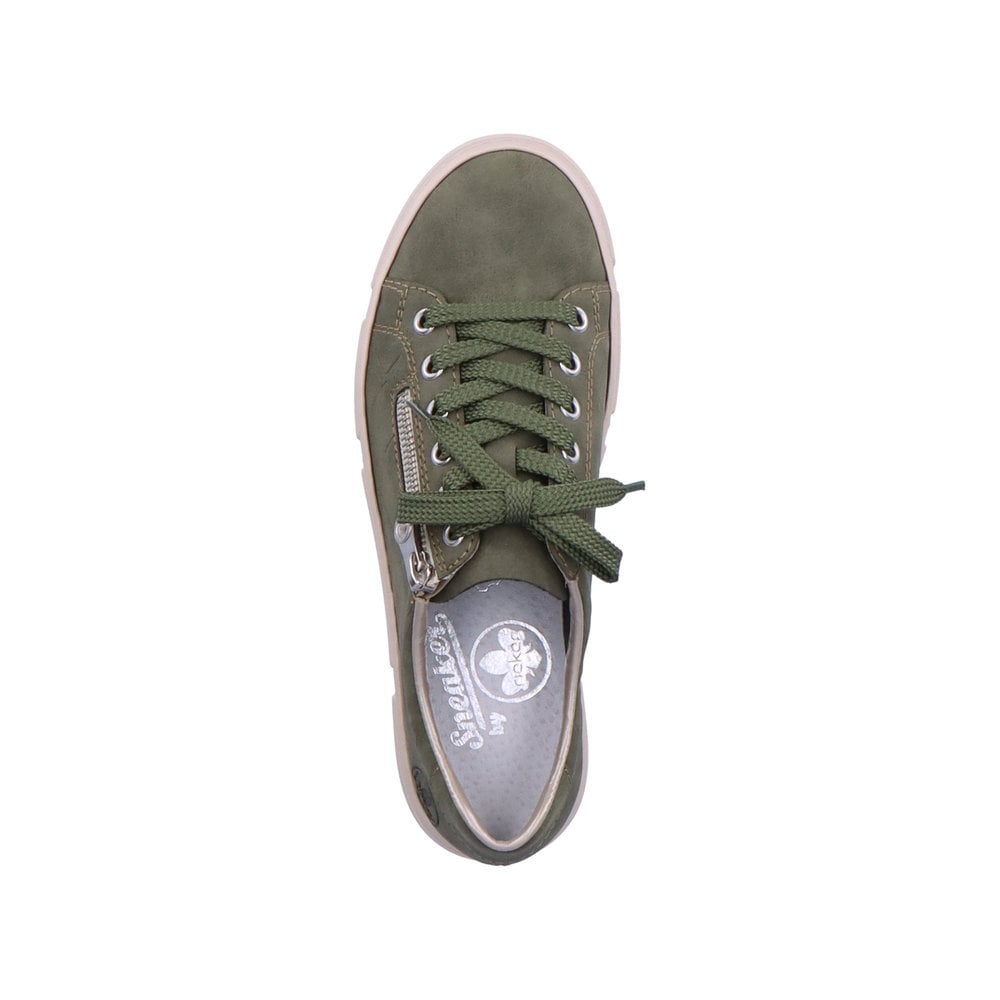 Women's Rieker N5935-54 Sneakers Green | USA-913222