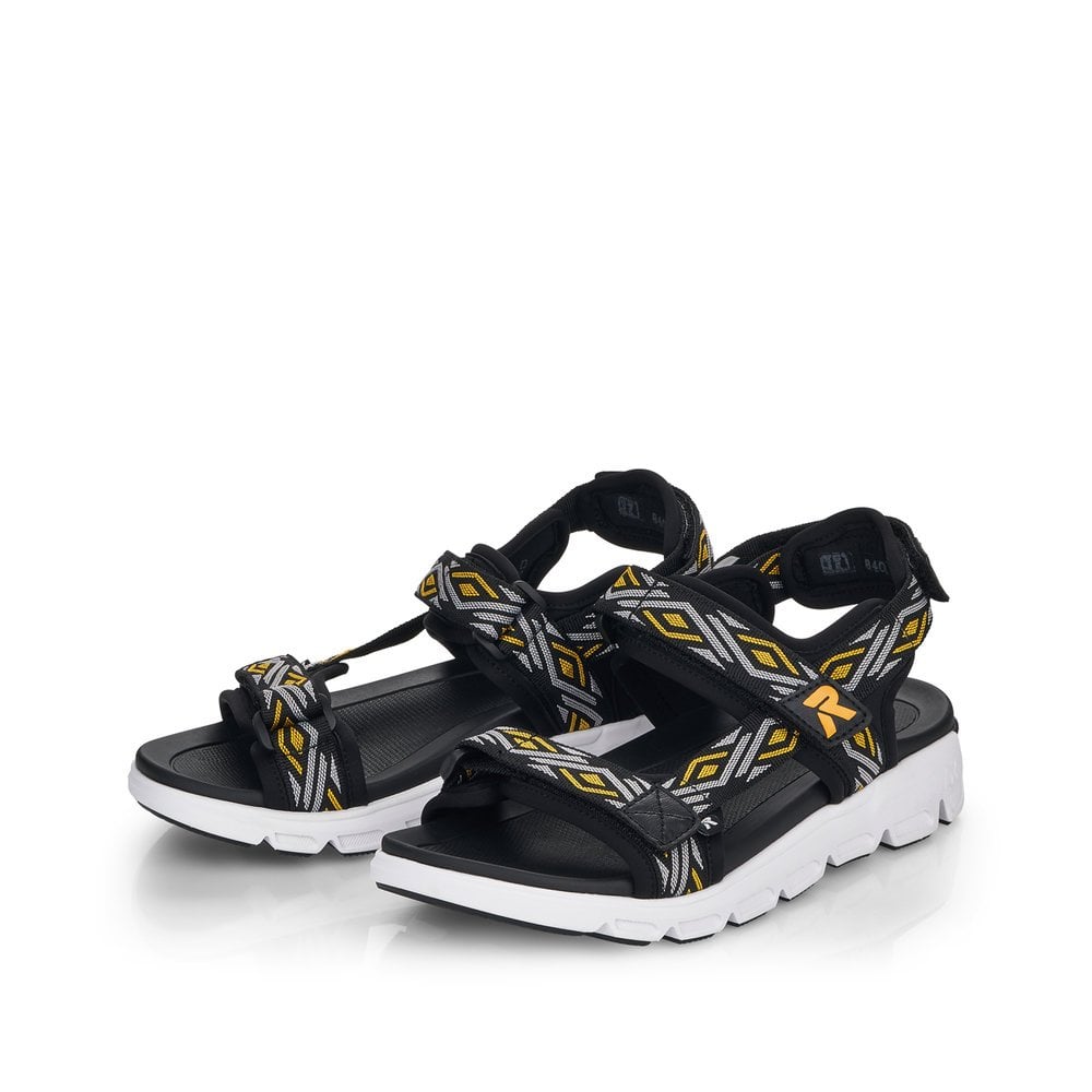 Women's Rieker R-Evolution V8402-00 Walking Sandals Black | USA-456489