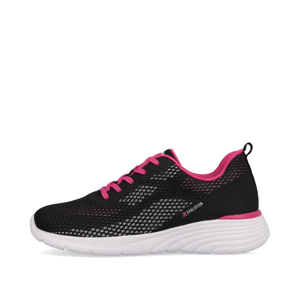 Women's Rieker R-Evolution W0401-00 Sneakers Black | USA-332555