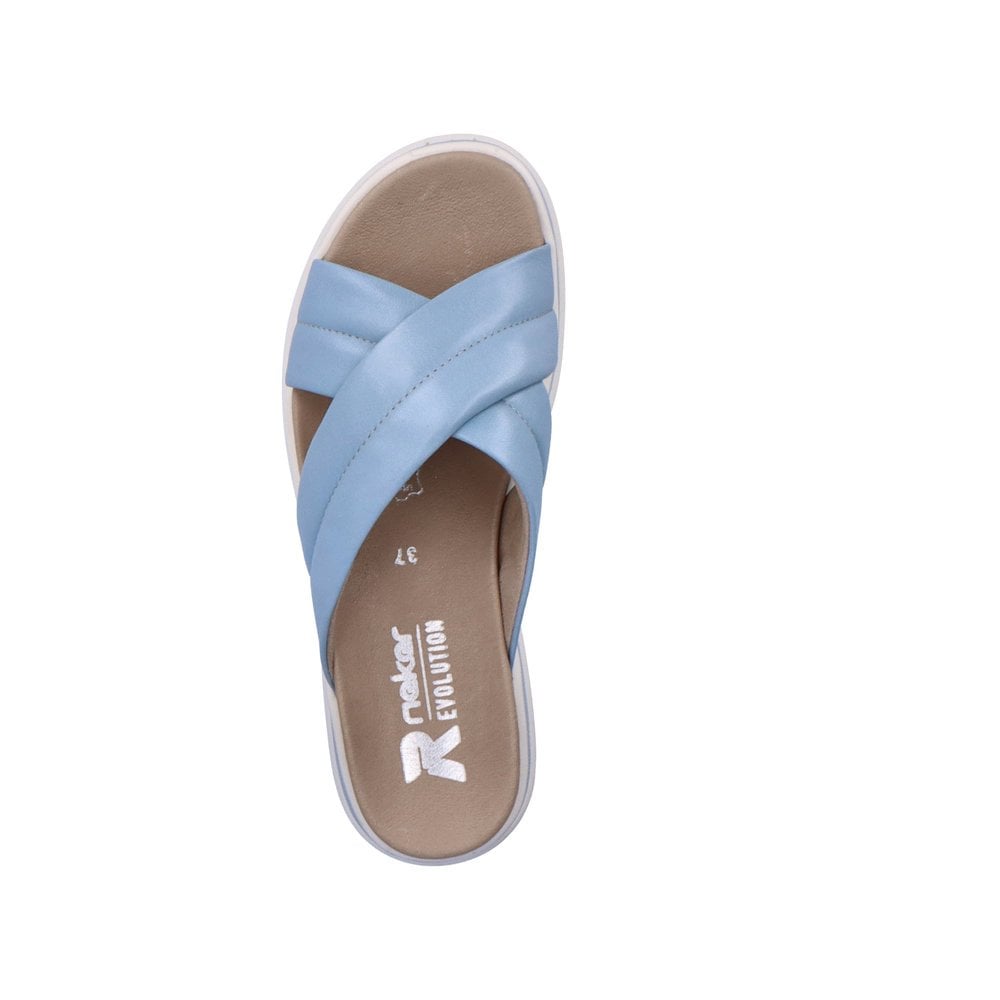 Women's Rieker R-Evolution W0802-10 Wedge Sandals Blue | USA-610724