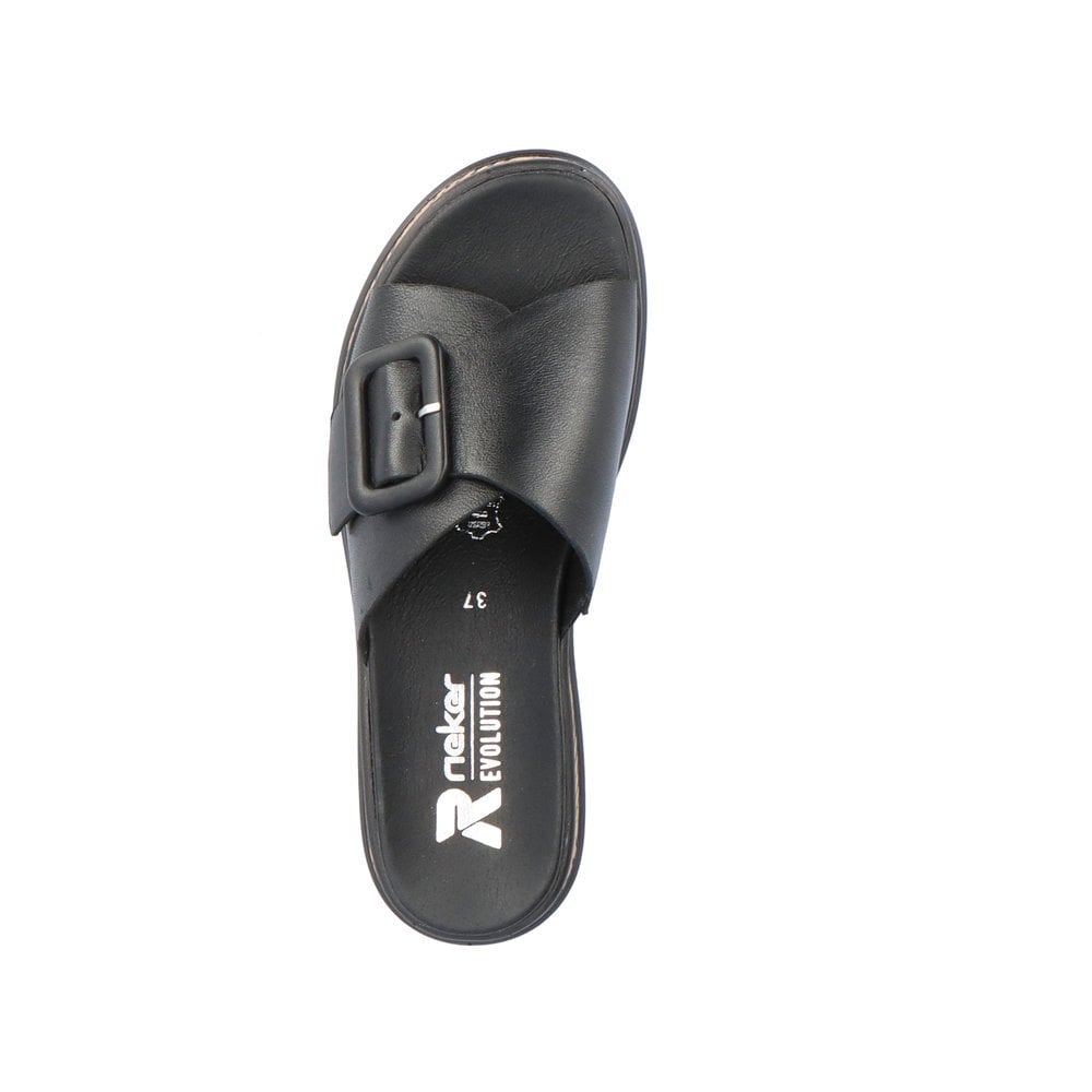 Women's Rieker R-Evolution W0803-00 Slippers Black | USA-974434