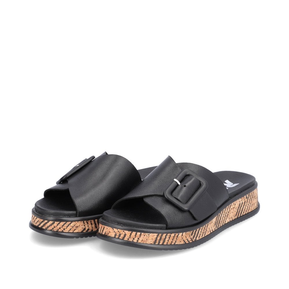 Women's Rieker R-Evolution W0803-00 Slippers Black | USA-974434