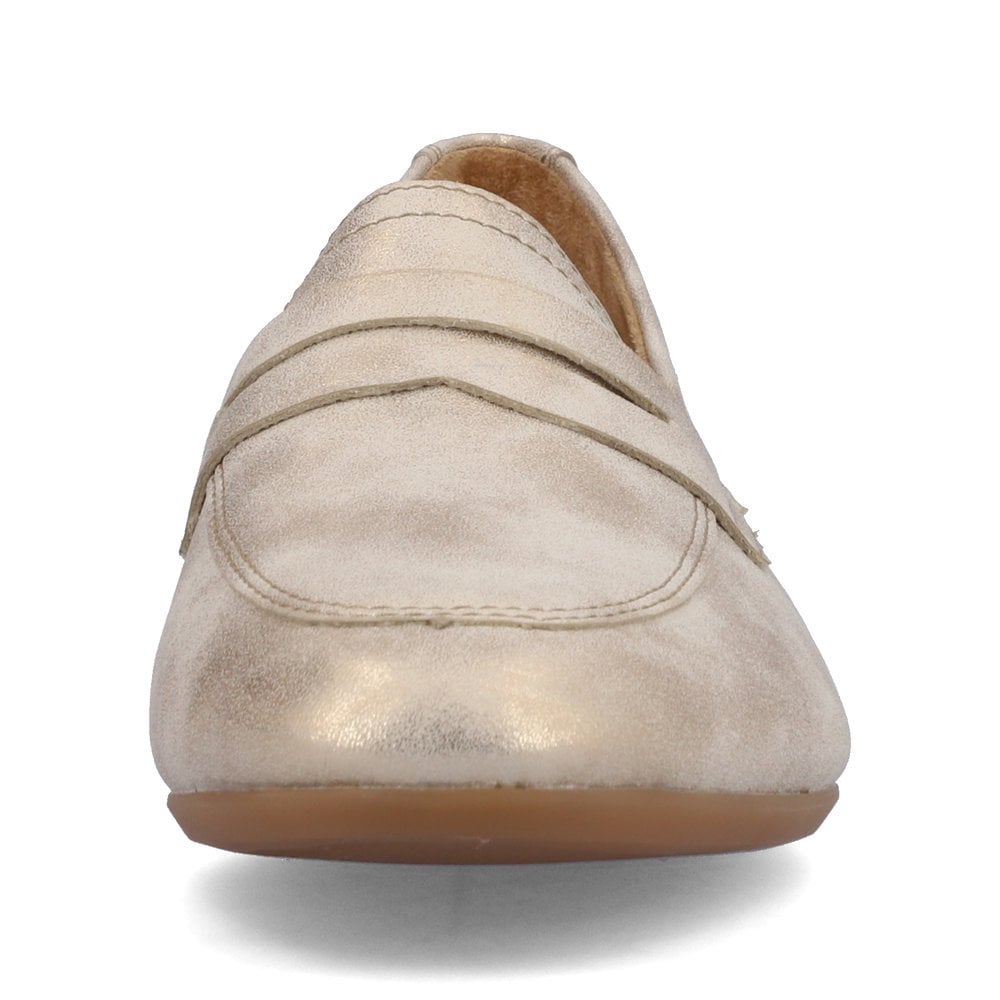 Women's Rieker Remonte D0K02-60 Slip On Shoes Beige | USA-857297