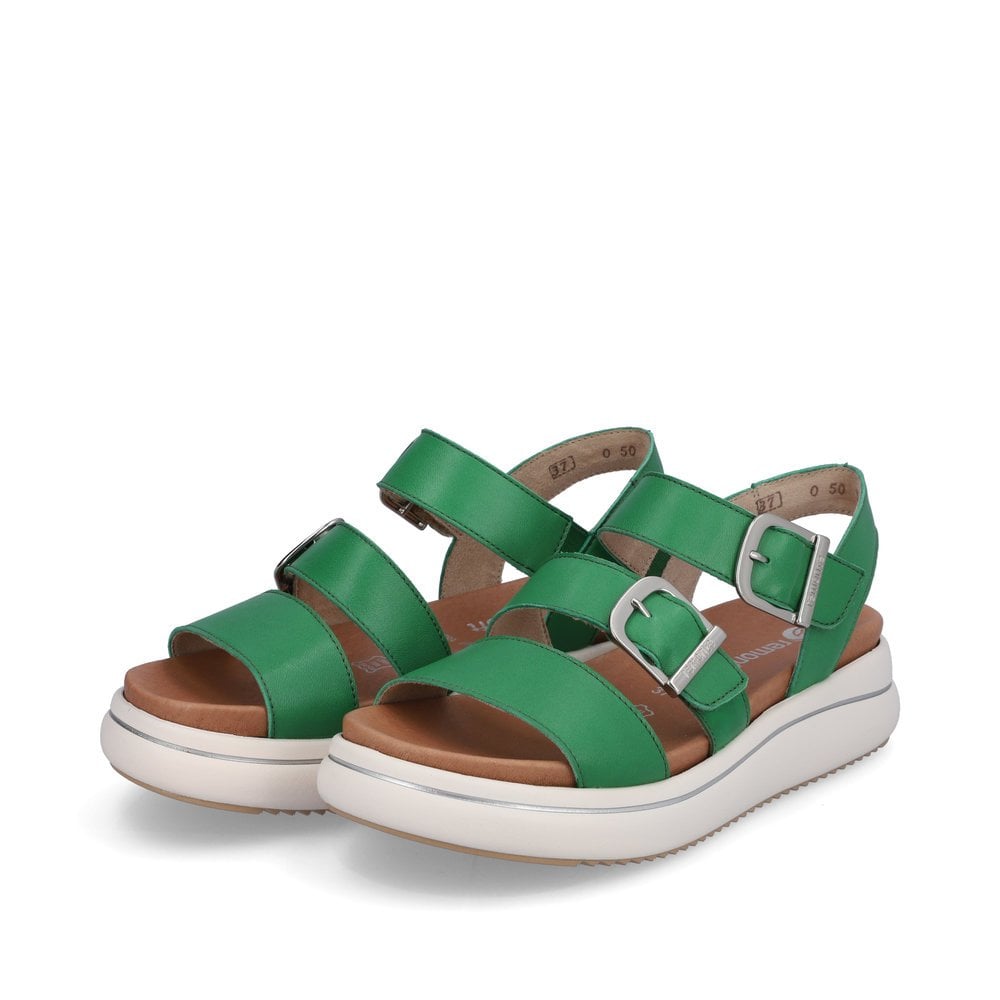 Women's Rieker Remonte D0L50-52 Wedge Sandals Green | USA-435713