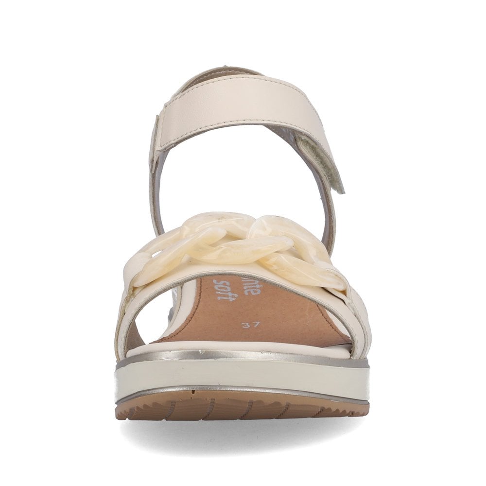 Women's Rieker Remonte D6459-60 Wedge Sandals Beige | USA-562218