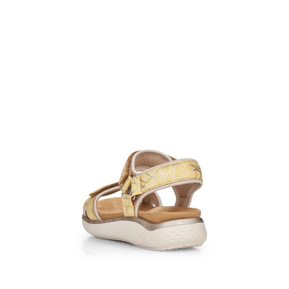 Women's Rieker Remonte D7752-68 Walking Sandals Yellow | USA-052029