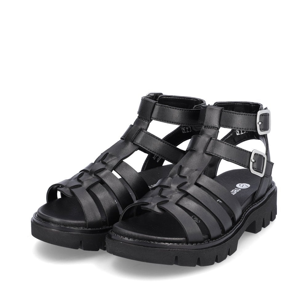 Women's Rieker Remonte D7956-00 Sandals Black | USA-441196