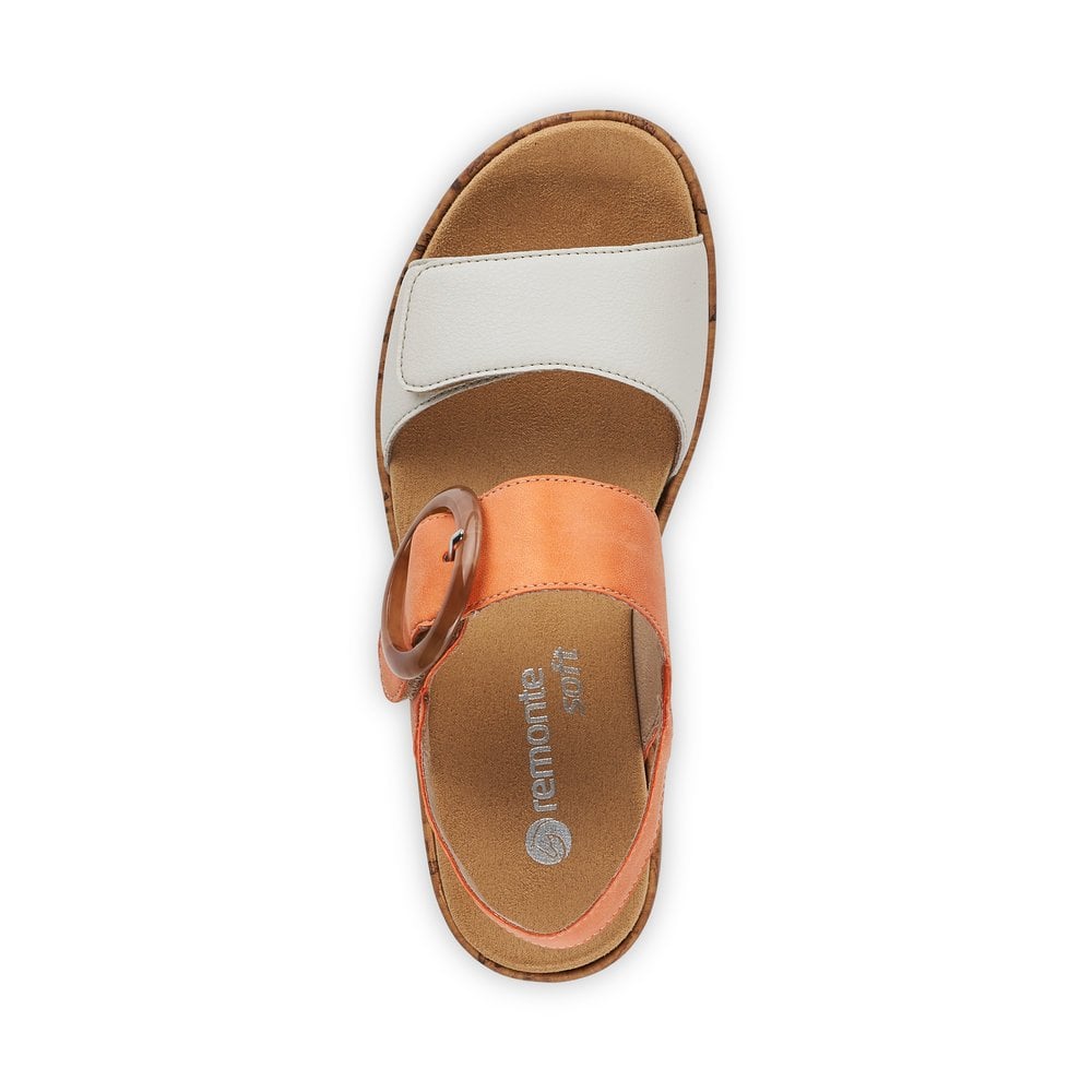 Women's Rieker Remonte R6853-38 Wedge Sandals Orange | USA-823098