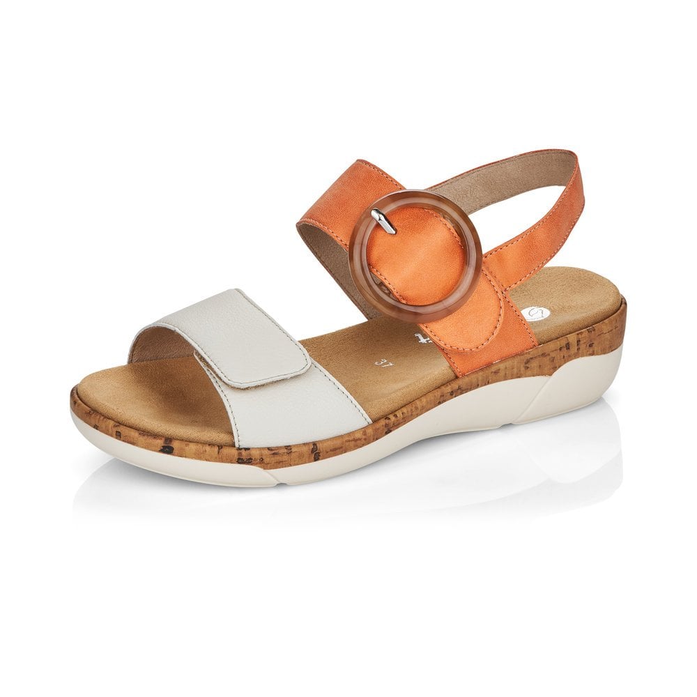 Women\'s Rieker Remonte R6853-38 Wedge Sandals Orange | USA-823098