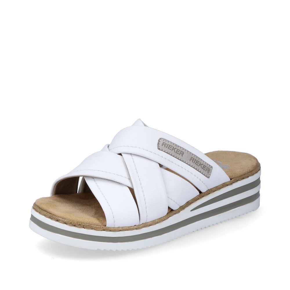 Women\'s Rieker V0250-80 Slippers White | USA-362592