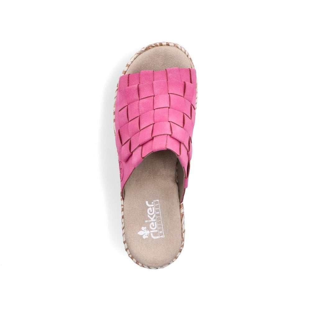 Women's Rieker V3988-31 Wedge Sandals Rose | USA-393484