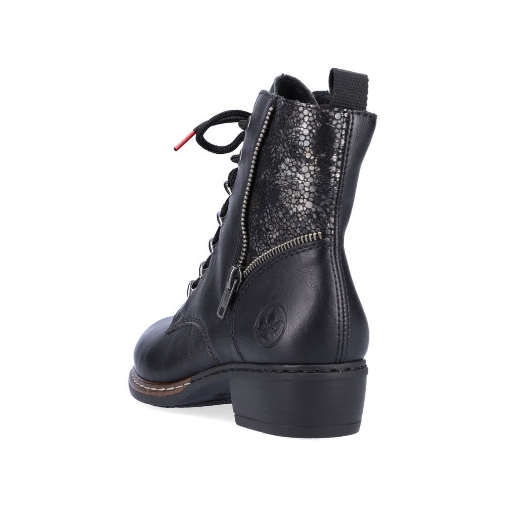 Women's Rieker Y0800-00 Lace Up Boots Black | USA-436645