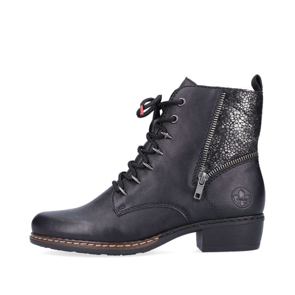 Women's Rieker Y0800-00 Lace Up Boots Black | USA-436645