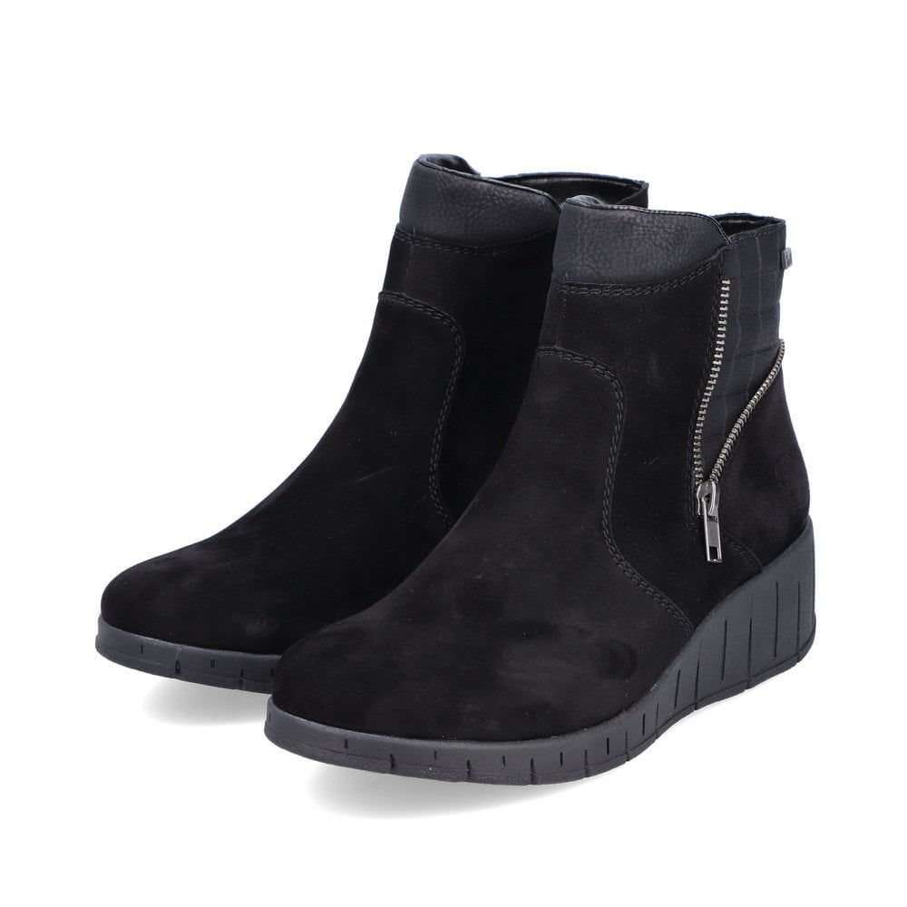 Women's Rieker Y1360-00 Ankle Boots Black | USA-095446