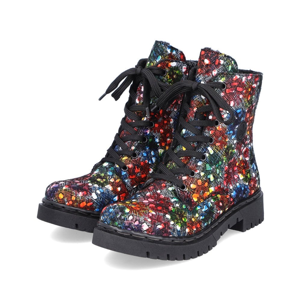 Women's Rieker Y2440-90 Lace Up Boots Multicolor | USA-667515