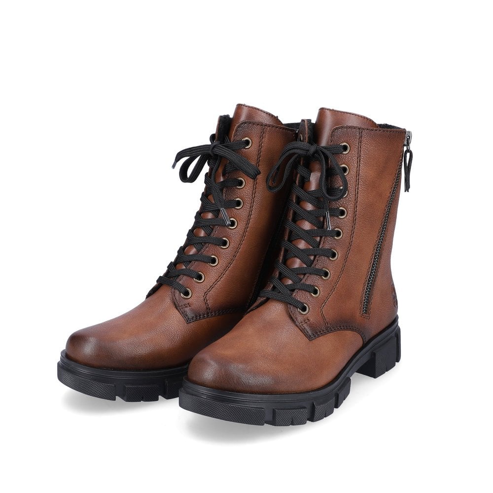 Women's Rieker Y7122-20 Lace Up Boots Brown | USA-141283