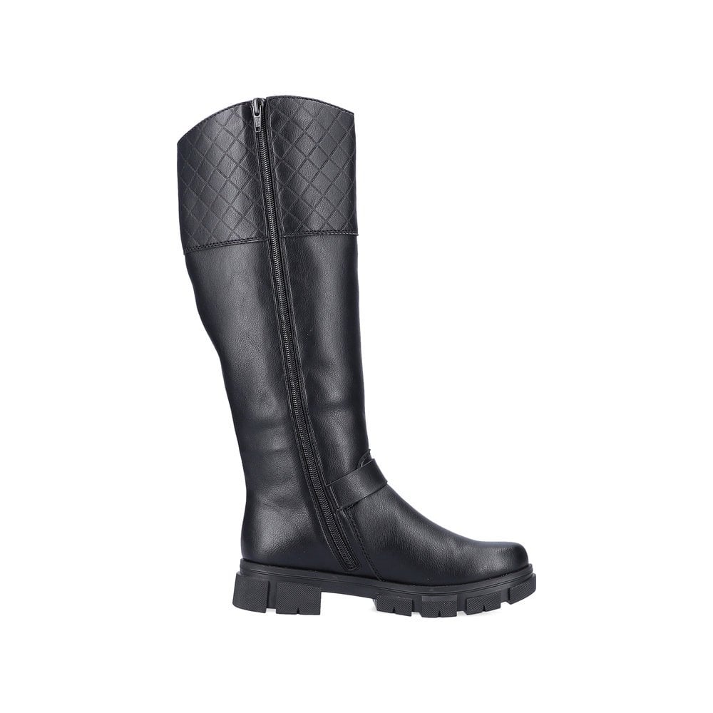 Women's Rieker Y7154-00 Long Boots Black | USA-090460