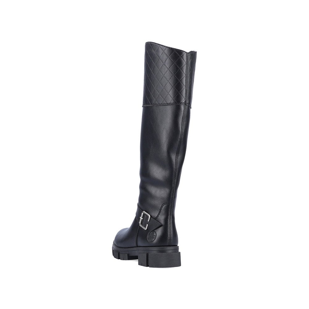 Women's Rieker Y7154-00 Long Boots Black | USA-090460