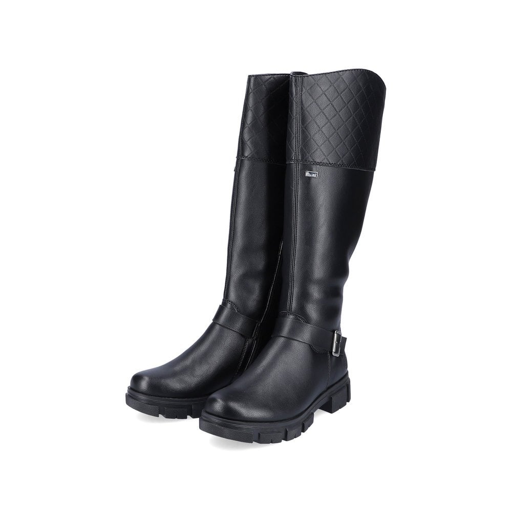 Women's Rieker Y7154-00 Long Boots Black | USA-090460