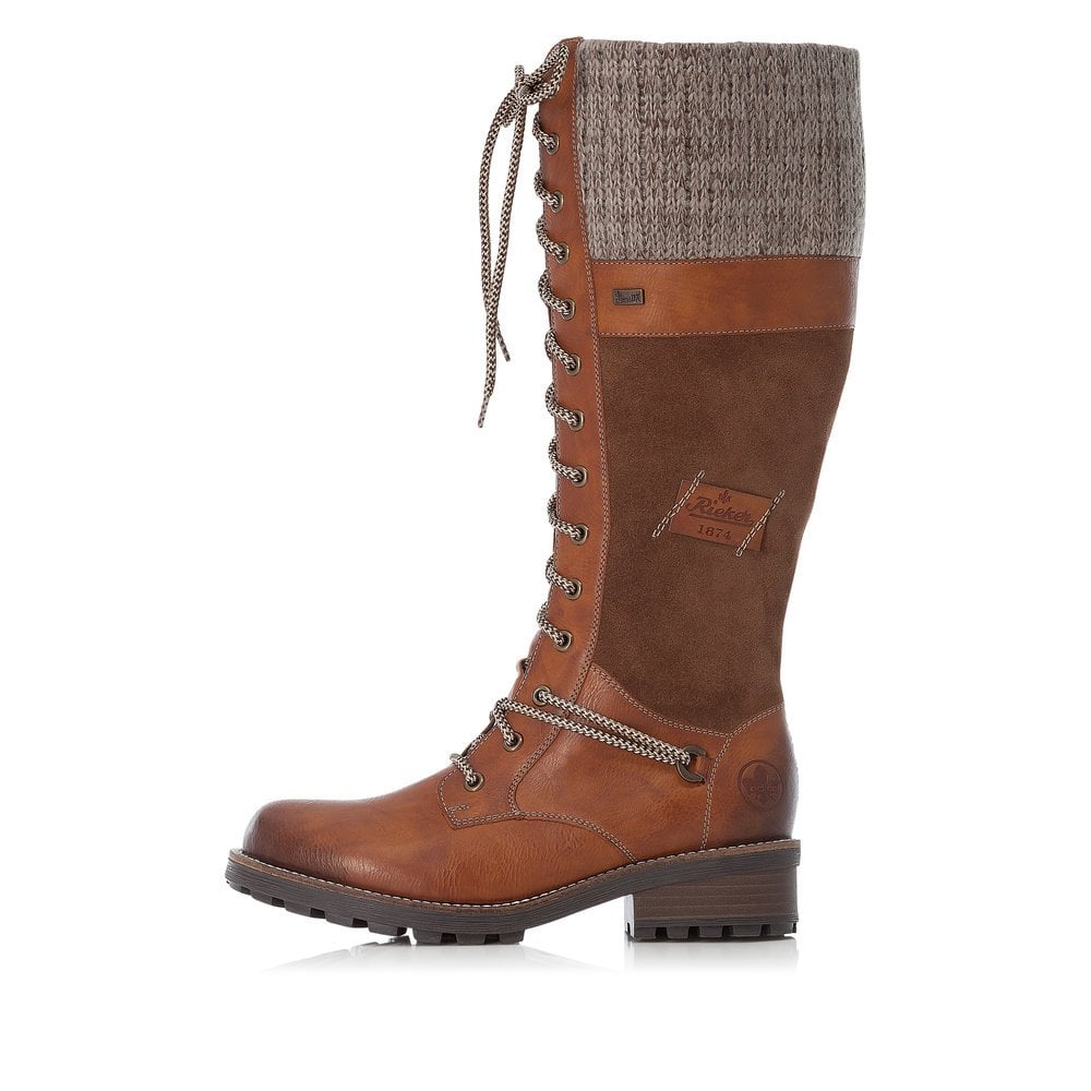 Women's Rieker Z0442-24 Long Boots Brown | USA-329756