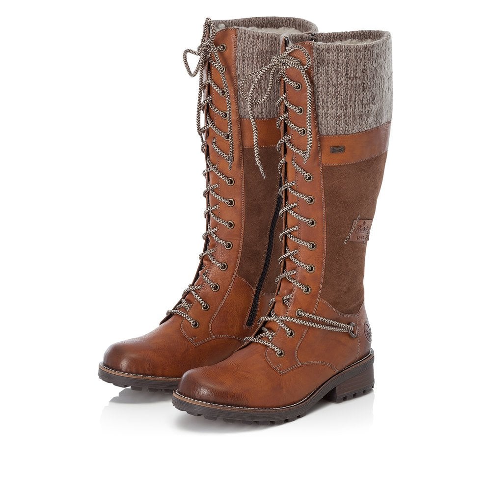 Women's Rieker Z0442-24 Long Boots Brown | USA-329756