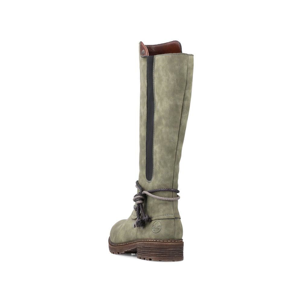 Women's Rieker Z4774-54 Long Boots Green | USA-336944