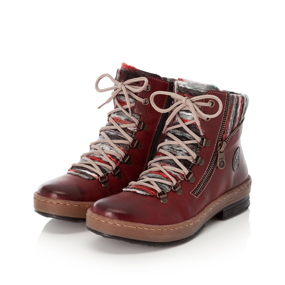 Women's Rieker Z6741-35 Ankle Boots Red | USA-690122