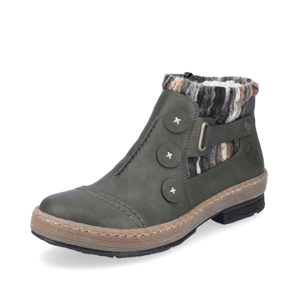 Women\'s Rieker Z6759-54 Ankle Boots Green | USA-385145