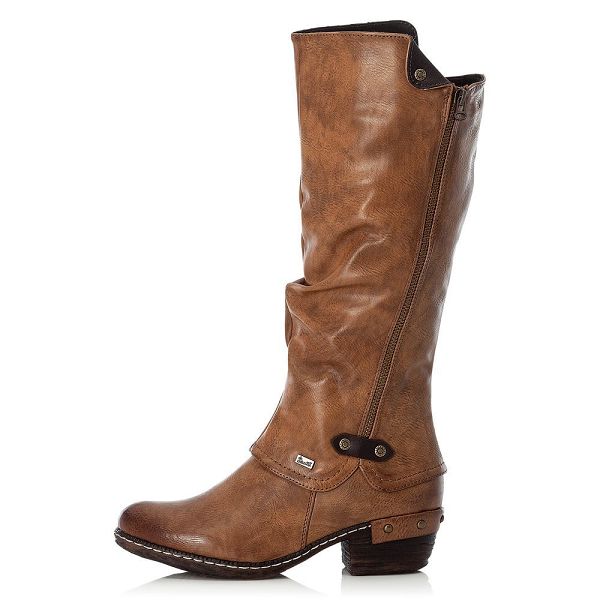 Women's Rieker 93655-26 Long Boots Brown | USA-643661